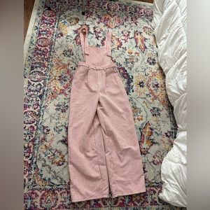 Light pink overalls so adorable